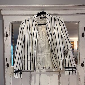 Ralph Lauren Navy and White Striped Blazer